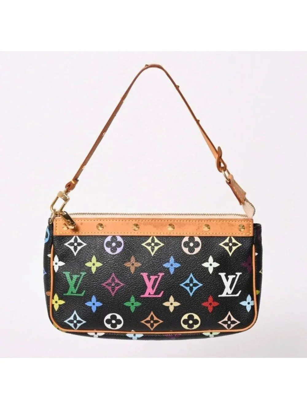 Louis Vuitton Pochette Accessoires Pouch Monogram Multicolor Black